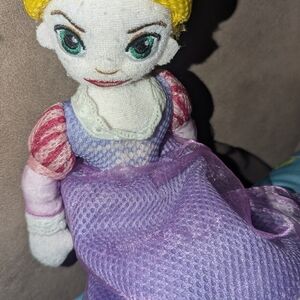 Plush Princess  Rapunzel cloth Doll in Purple Dress - Kids Toy
